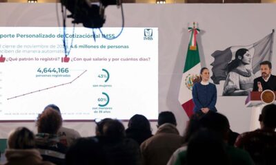 Celebra Sheinbaum cifra récord en empleo en México de 22.6 millones