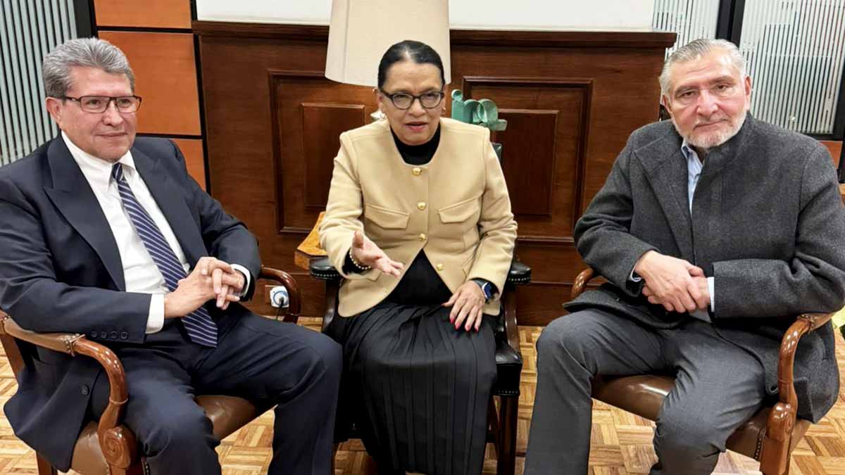 Sheinbaum reúne a Adán Augusto y Monreal en Palacio, tras conflicto