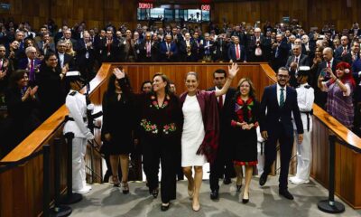 Sheinbaum asiste a toma de posesión de Rocío Nahle como gobernadora de Veracruz