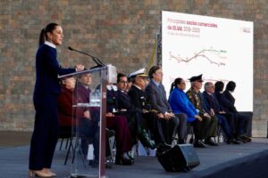 En la presentación del "Plan México" la presidenta Claudia Sheinbaum acompañada de su gabinete