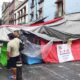 CNTE se mantiene en su plantón durante la elección judicial