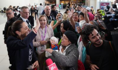 Reciben mexicanos y nación originaria de Tsuut'ina a Sheinbaum a su llegada a la Cumbre del G-7