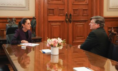 Se reúne Sheinbaum con Landau por más de dos horas en Palacio Nacional