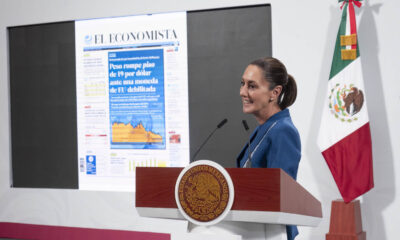 Sheinbaum presume solidez del peso frente el dólar