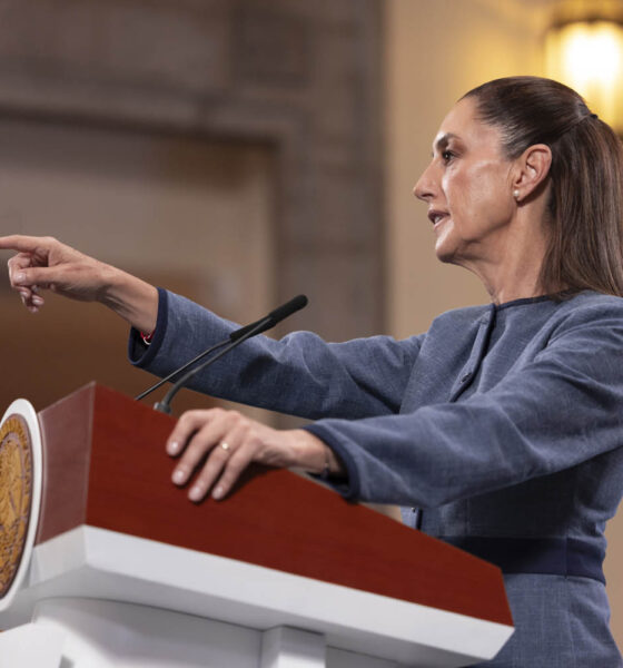 Falso que alenté protestas violentas revira Sheinbaum a Kristy Noem