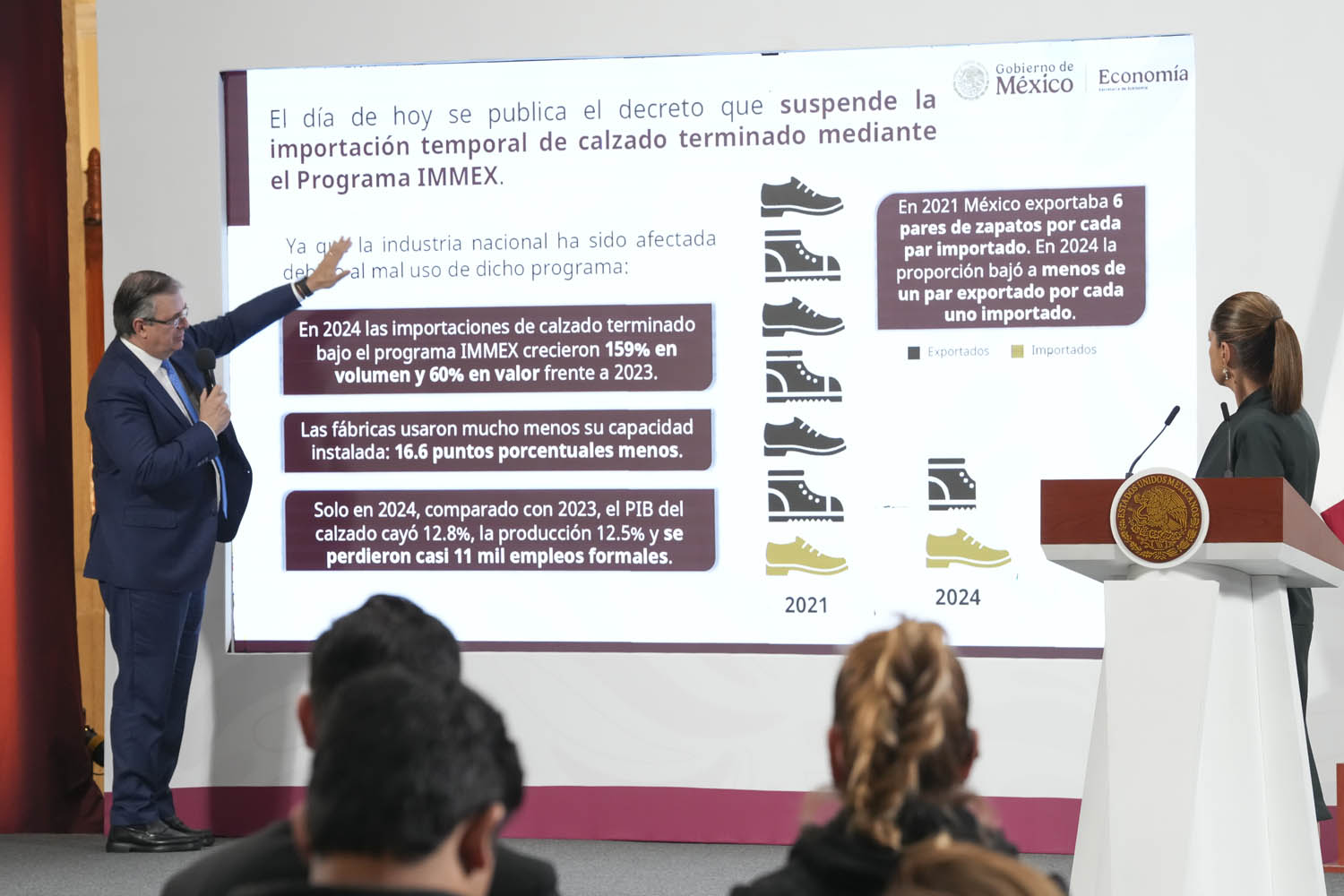 Anuncian suspensión de la importación de calzado terminado que evadía impuestos