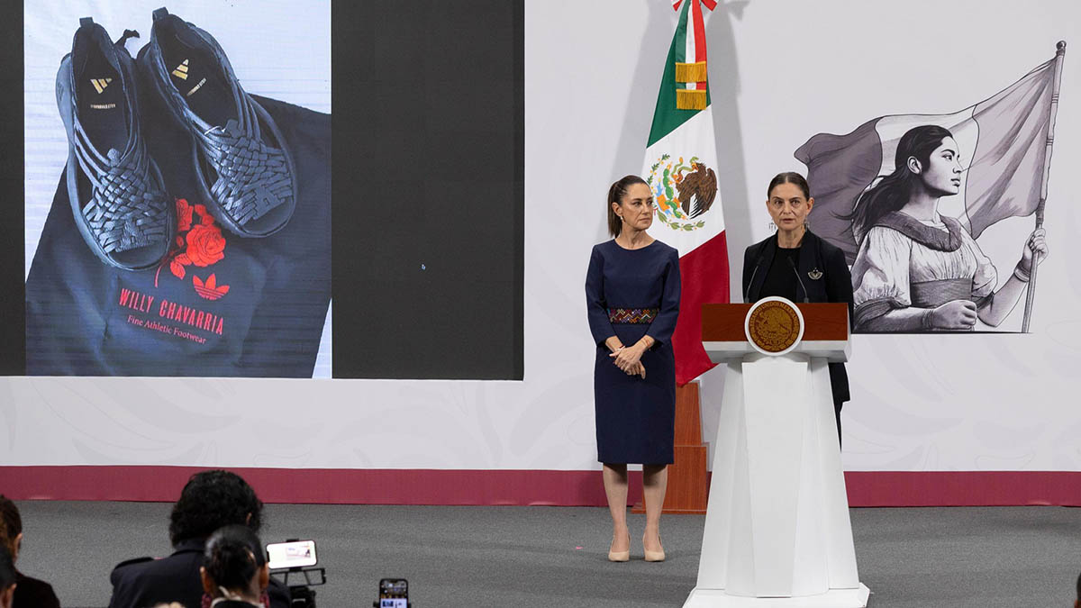 “Tiene que haber resarcimiento”, dice Sheinbaum sobre huaraches oaxaqueños que plagió Adidas