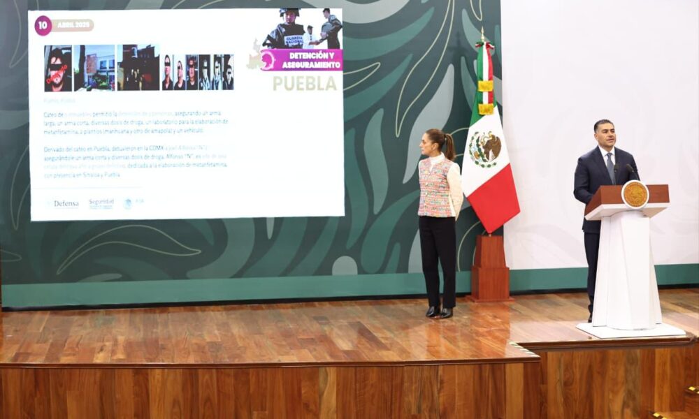 Disminuyen los homicidios dolosos 41% en Puebla en gobierno de Sheinbaum
