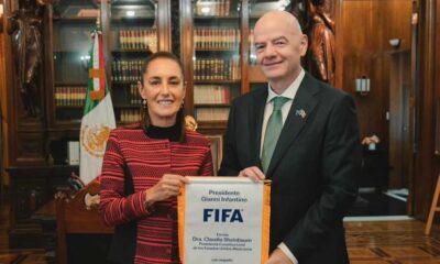“Todo va a salir maravilloso”, dice Sheinbaum tras recibir a Infantino