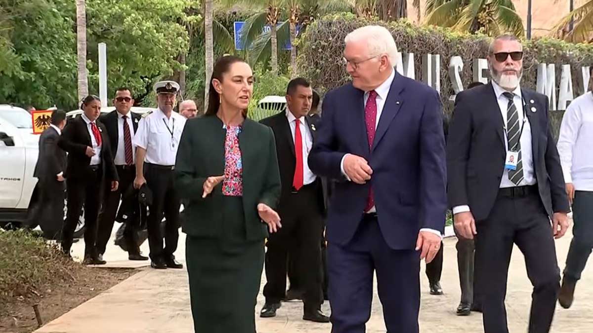 Sheinbaum recibe a presidente de Alemania en cancún