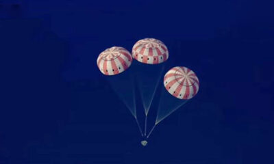 Regresan a tierra los astronautas de la misión Artemis II