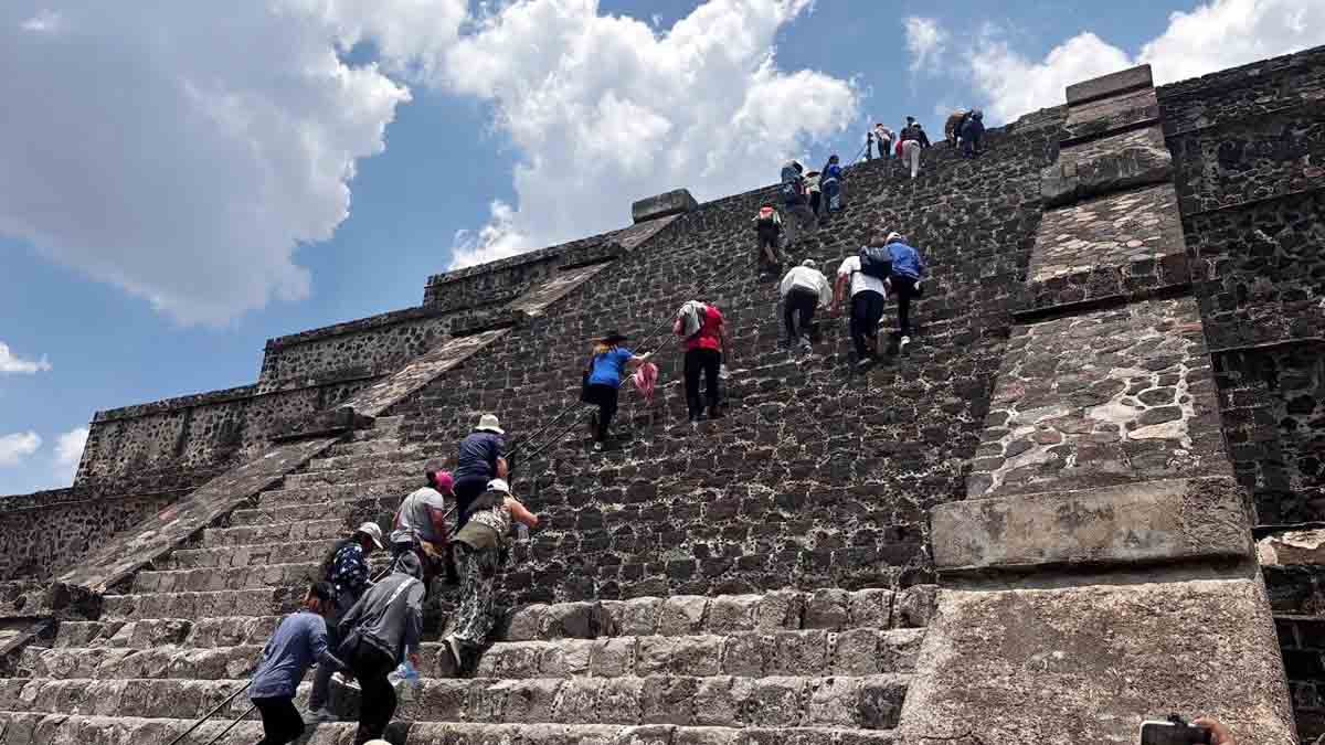 En reapertura, había mucha fila para entrar a Teotihuacán, asegura Sheinbaum