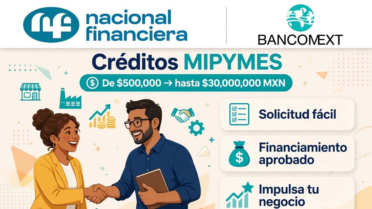 Nafin y Bancomext ofrecen créditos a MiPymes desde 500 mil hasta 30 mdp